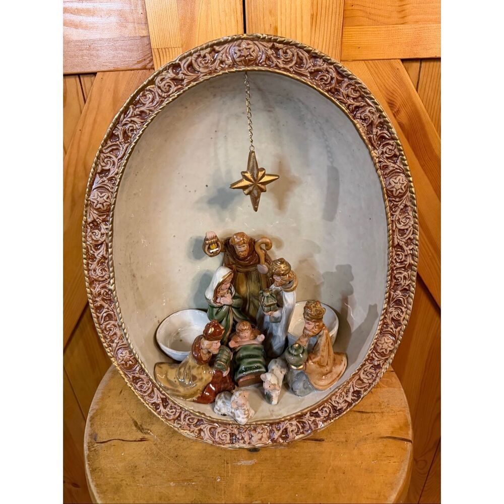 Ceramic Nativity Votive Candle Holders ~ Tii Collections (6331)